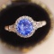 14k White Gold 1.55 Ctw Natural Sapphire & Diamond Ring