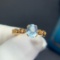 14k Yellow Gold 1.67 Ct Natural Aquamarine & Diamond Ring