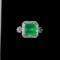 14k Rose Gold 3.37 Ctw Natural Emerald & Diamond Ring