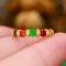 14k Rose Gold 0.35 Ctw Natural Emerald & Diamond Ring