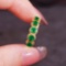 14k Yellow Gold 1.14 Ctw Natural Emerald & Diamond Ring