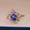 14k White Gold 1.63 Ctw Natural Sapphire & Diamond Ring