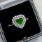 14k White Gold 0.69 Ctw Natural Emerald & Diamond & Cocktail Ring
