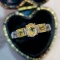14k White Gold 2.37 Ctw Natural Sapphire & Sapphire & Art Deco Ring