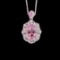 14k Gold 3.67 Ctw Natural Morganite & Diamond Pendant