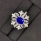 14k Gold 2.40 Ctw Natural Sapphire & Diamond Ring