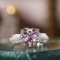 14k Gold 3.23 Ctw Natural Morganite & Diamond Ring