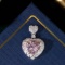 14k Gold 2.41 Ctw Natural Morganite & Diamond Pendant