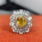 14k Gold 2.00 Ct Natural Sapphire & Diamond & Sapphire Ring/pendant