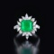 14k Gold 4.97 Ctw Vivid Green Natural Emerald & Diamond Ring/pendant