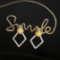 14k Gold 0.70 Ctw Natural Yellow Diamond & Diamond Earrings