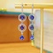 14k Gold 2.93 Ctw Natural Sapphire & Diamond Earrings