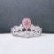 14k Gold 0.14 Ct Argyle Pink Diamond & Diamond Ring