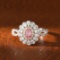 14k Gold 0.99 Ctw Natural Pink Diamond & Diamond Ring