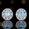 14k Gold 2.36 Ctw Natural Paraiba Tourmaline & Diamond Earrings