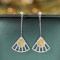 14k Gold 0.80 Ctw Natural Yellow Diamond & Diamond Earrings