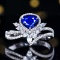14k Gold 1.14 Ctw Natural Sapphire & Diamond Ring