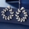 14k Gold 1.04 Ctw Natural H Diamond Earrings