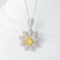 14k Gold 0.49 Ctw Natural Yellow Diamond & Diamond Necklace