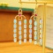 14k Gold 4.40 Ctw Natural Opal & Diamond Earrings