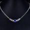 14k Gold 2.92 Ctw Natural Sapphire & Diamond Necklace