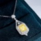 14k Gold 1.76 Ctw Natural Yellow Diamond & Diamond Pendant