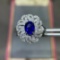 14k Gold 1.31 Ctw Natural Sapphire & Diamond Ring
