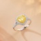 14k Gold 1.46 Ctw Natural Yellow Diamond & Diamond Ring