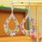14k Gold 6.46 Ctw Natural Sapphire & Chrysoberyl & Diamond Earrings