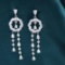 14k Gold 1.82 Ctw Natural H Diamond Earrings