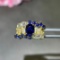 14k Gold 2.51 Ctw Natural Sapphire & Diamond Ring