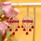 14k Gold 3.59 Ctw Natural Ruby & Diamond Earrings