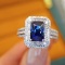 14k Gold 2.78 Ctw Natural Sapphire & Diamond Ring