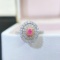 14k Gold 0.84 Ctw Natural Pink Diamond & Diamond Ring
