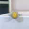 14k Gold 0.84 Ctw Natural Yellow Diamond & Diamond Ring