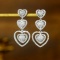 14k Gold 1.60 Ct Natural H Diamond Earrings
