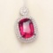 14k Gold 5.02 Ct Natural Tourmaline & Diamond Pendant