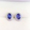 14k Gold 2.2 Ct Natural Sapphire & Diamond Earrings