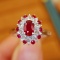 14k Gold 1.06 Ctw Natural Ruby & Diamond Ring