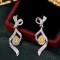 14k Gold 1.40 Ctw Natural Yellow Diamond & Diamond Earrings