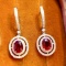 14k Gold 1.68 Ct Vivid Red Natural Ruby & Diamond Earrings