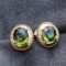 14k Gold 2.25 Ct Natural Tourmaline & Diamond Earrings