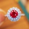 14k Gold 1.92 Ctw Natural Ruby & Diamond Ring/pendant