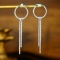 14k Gold 0.80 Ct Natural H Diamond Earrings