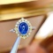 14k Gold 2.75 Ct Natural Star Sapphire & Diamond Ring