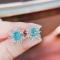 14k Gold 2.0 Ctw Natural Paraiba Tourmaline & Diamond Earrings