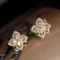 14k Gold 0.86 Ct Natural H Diamond Earrings