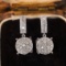 14k Gold 0.76 Ct Natural H Diamond Earrings