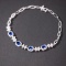 14k Gold 3.54 Ctw Natural Sapphire & Diamond Bracelet