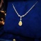 14k Gold 2.29 Ctw Natural Yellow Diamond & Diamond Necklace